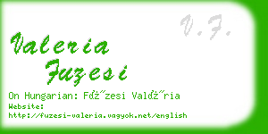 valeria fuzesi business card